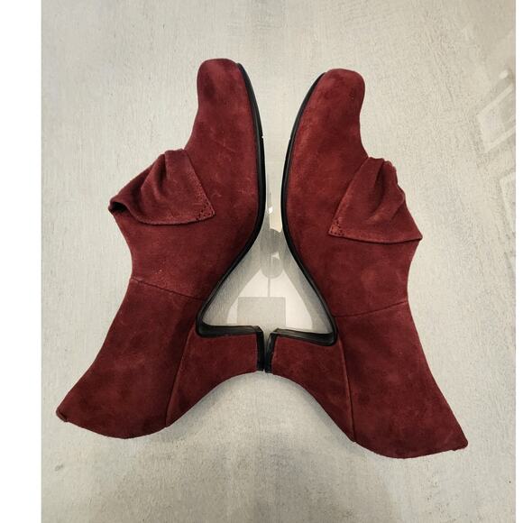 Hotter Comfort Concept Women's Heels SZ 7 Suede Red - Picture 4 of 8